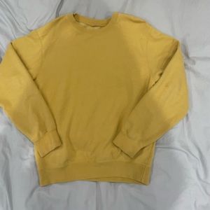 Brandy Melville Mustard Yellow Crewneck